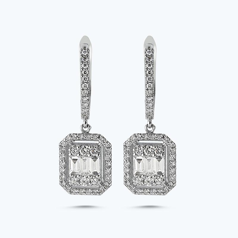 Pırlanta Baget Küpe