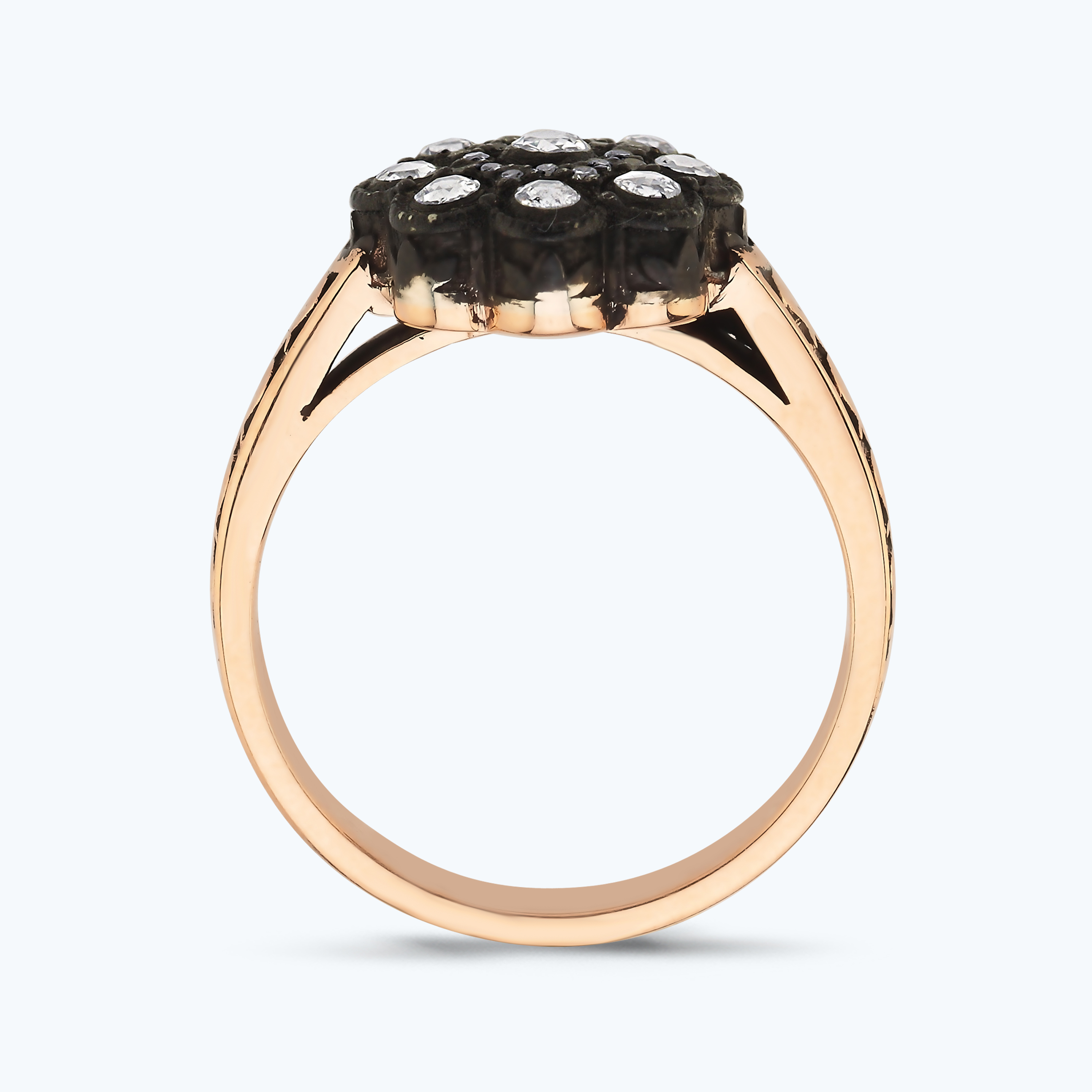 0.25 Karat Elmas Çiçek Yüzük