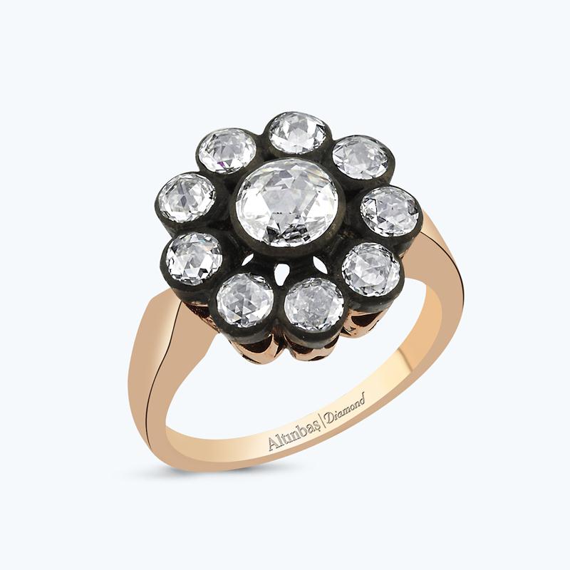 Elmas Çiçek Yüzük