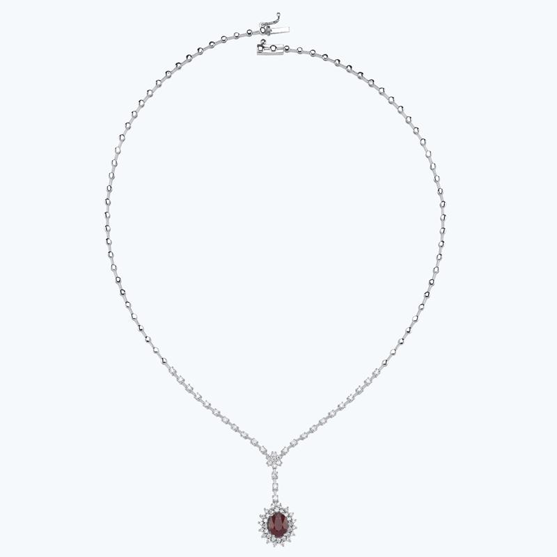 Pırlanta Yakut Oval Gerdanlık