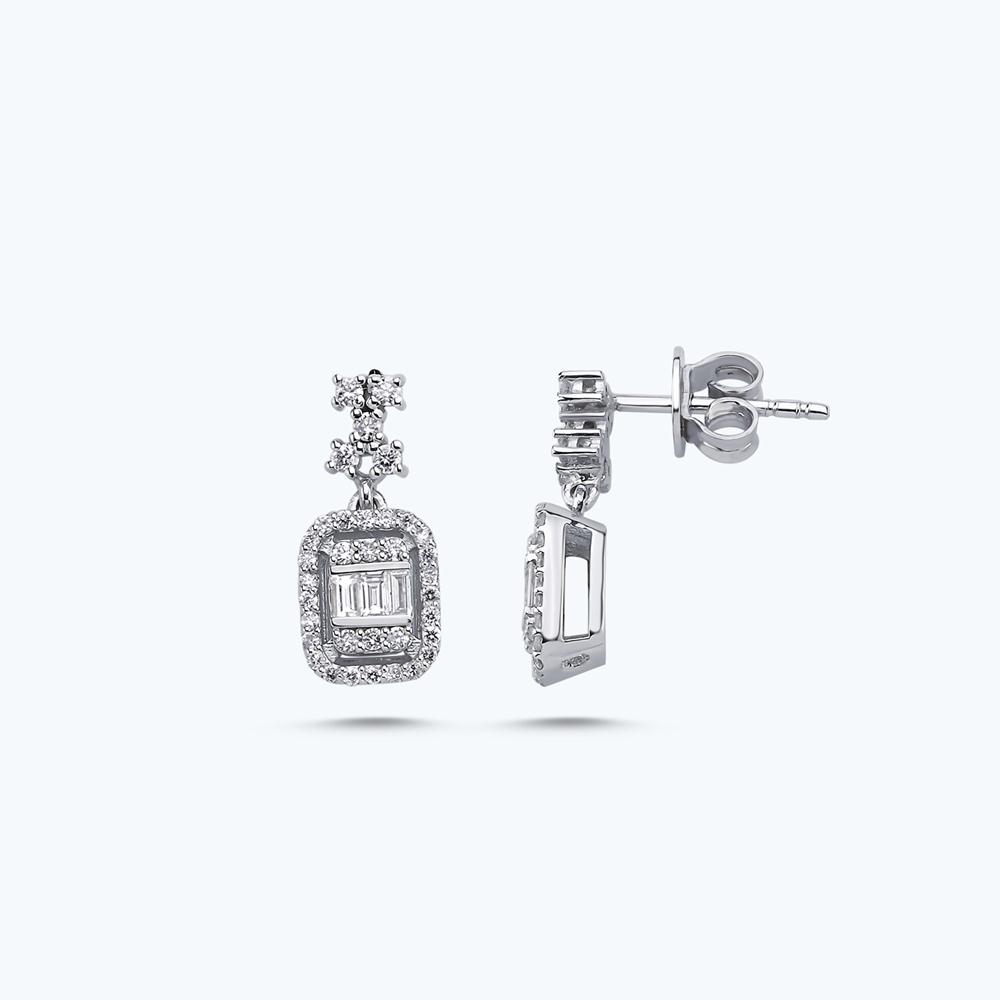 Pırlanta Baget Küpe