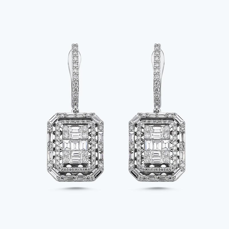 Pırlanta Baget Küpe