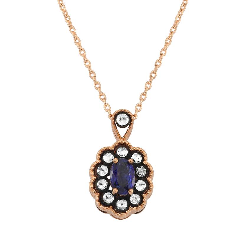 Elmas Safir Kolye