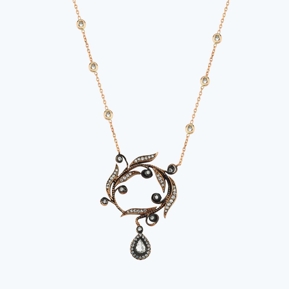 Elmas Damla Taş Dal Kolye