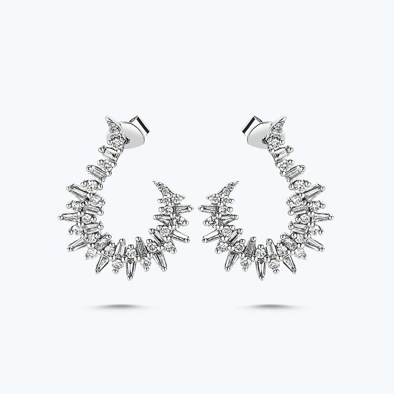 Pırlanta Baget Küpe