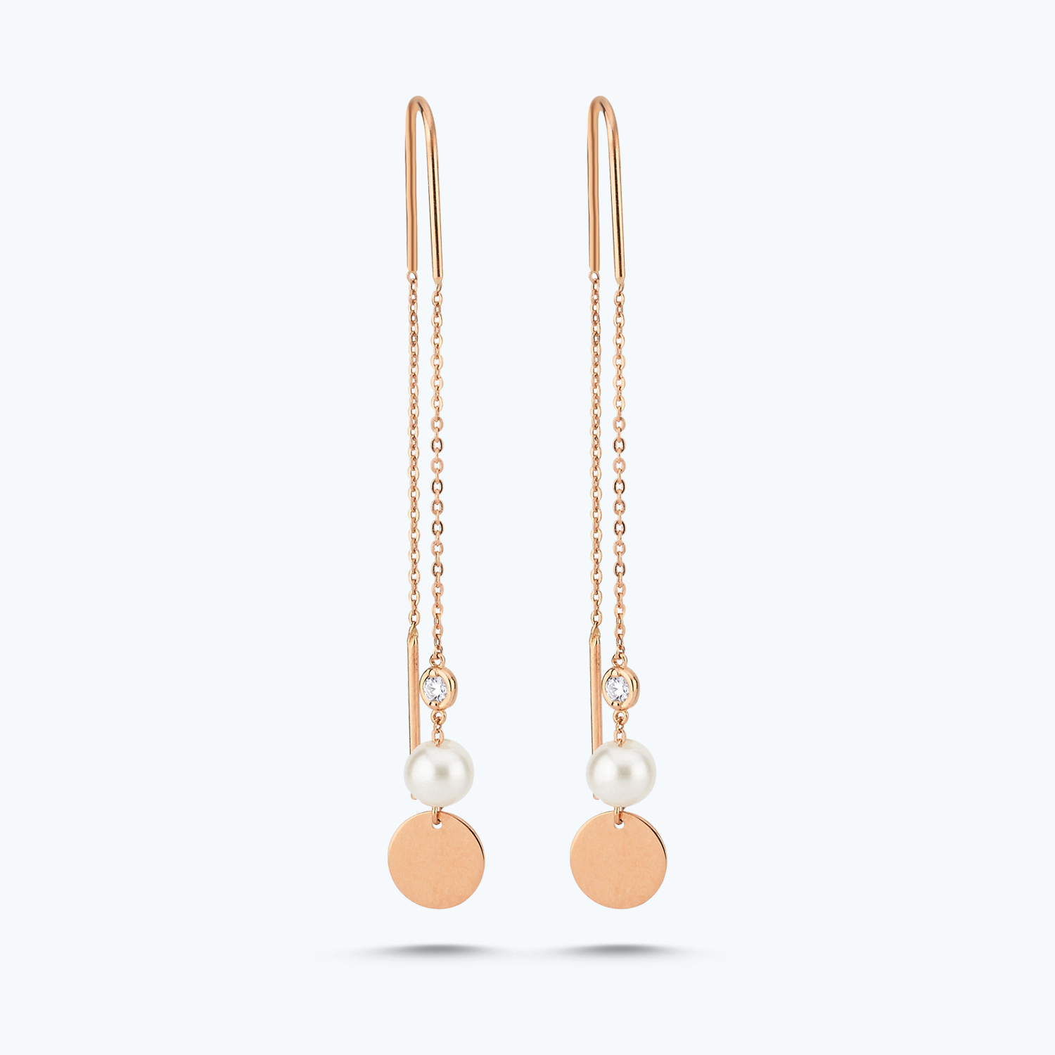 Pırlanta İncili Küpe