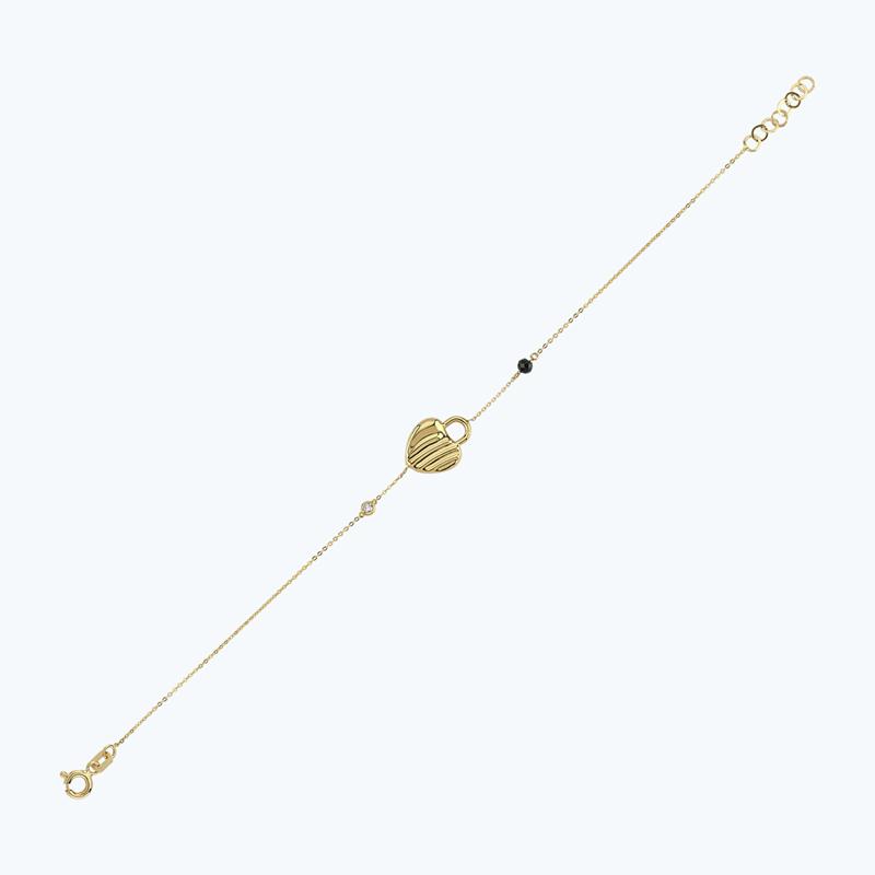 Pırlanta Spinel Taşlı Kalp Bileklik