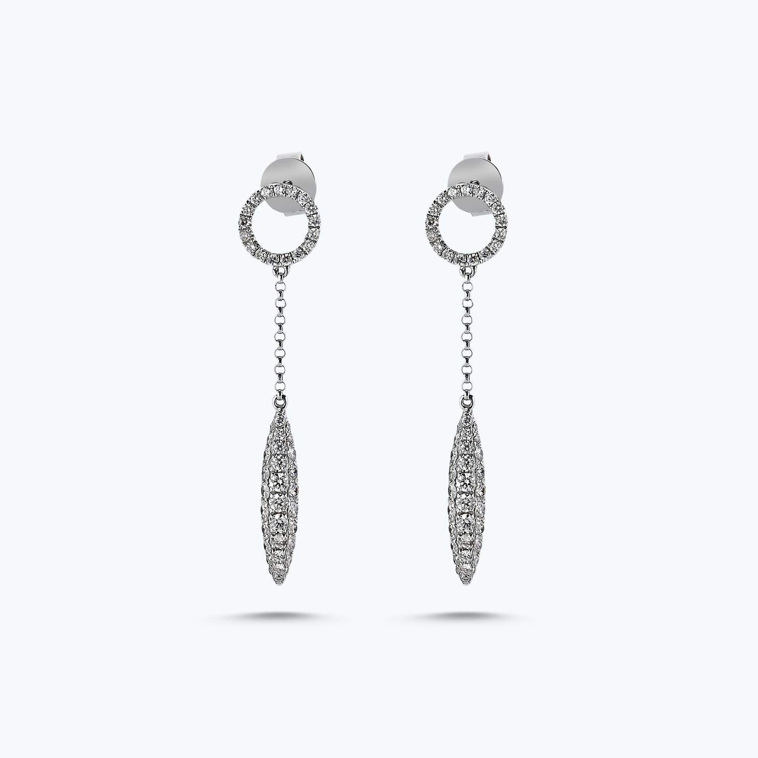 0.94 Karat Pırlanta Sallantılı Küpe