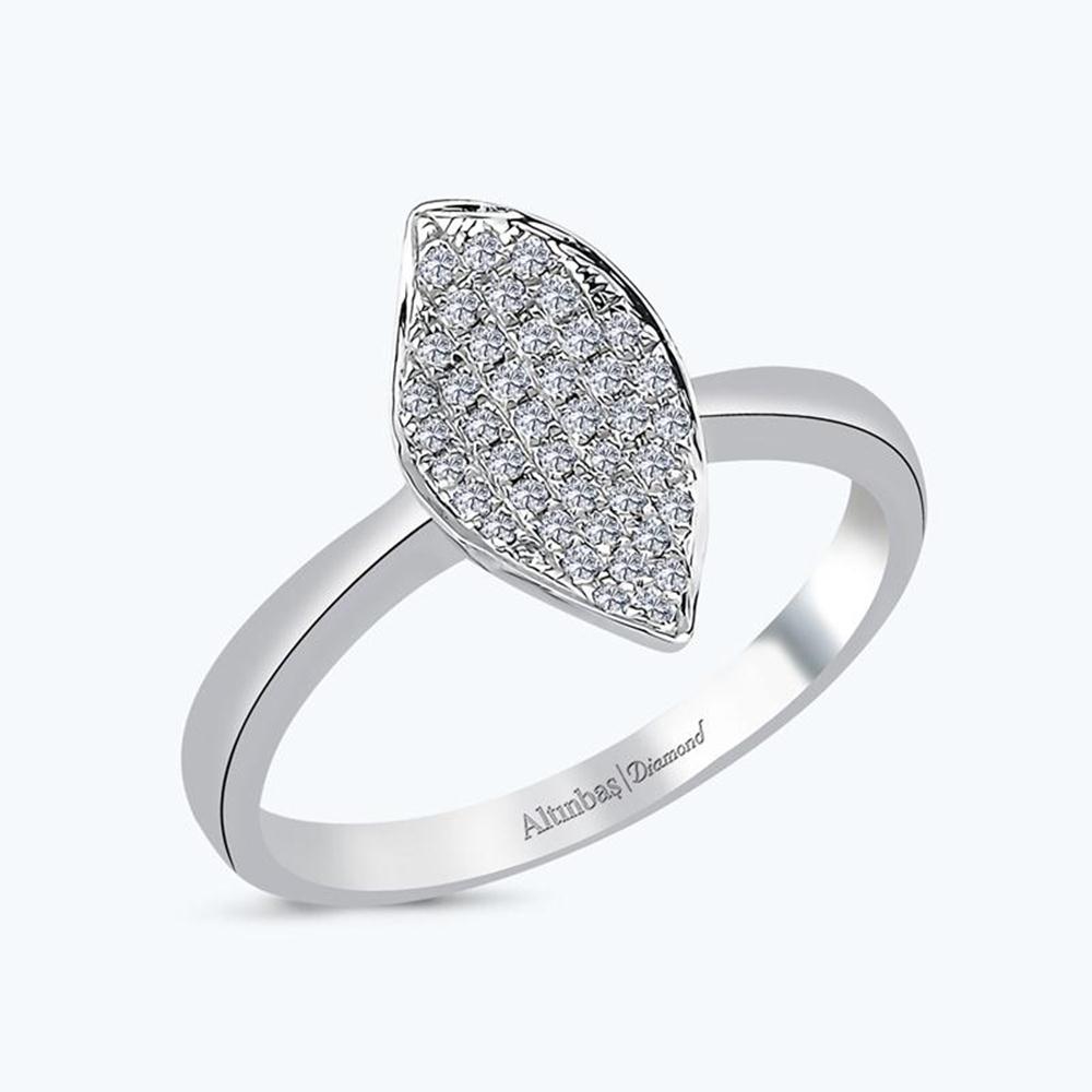 Pırlanta Yaprak Yüzük