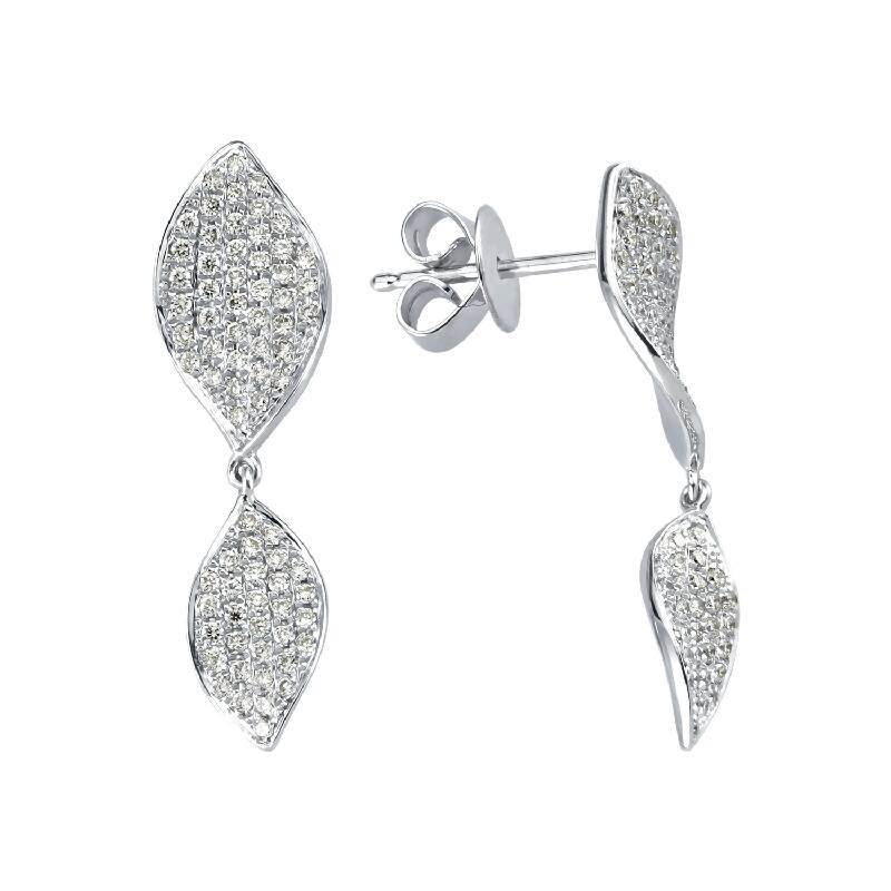 Pırlanta Yaprak Küpe