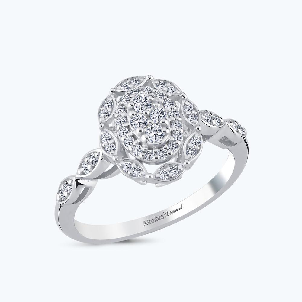 Pırlanta Çiçek Yüzük