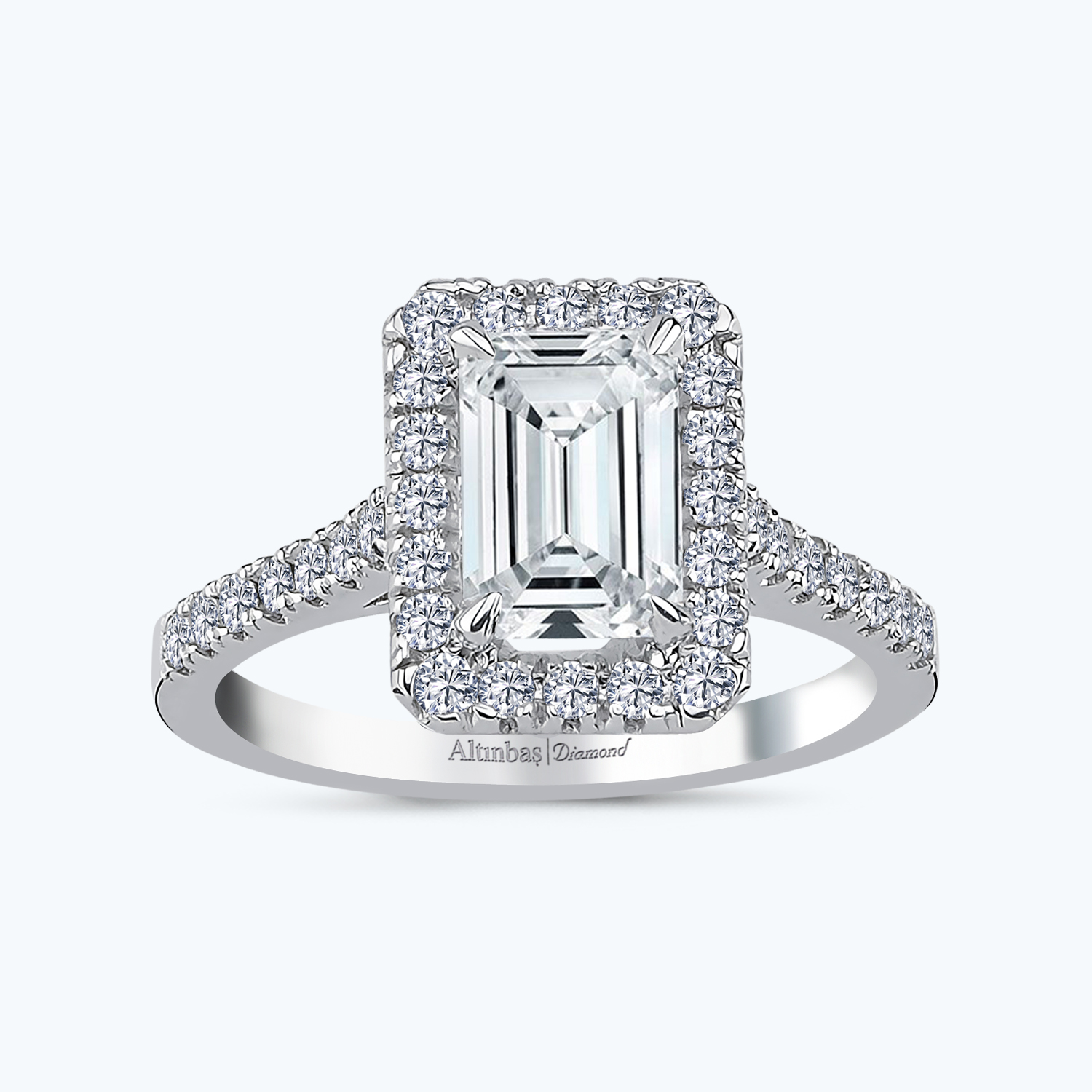 1.64 Karat Pırlanta Emerald Kesim Tektaş Yüzük