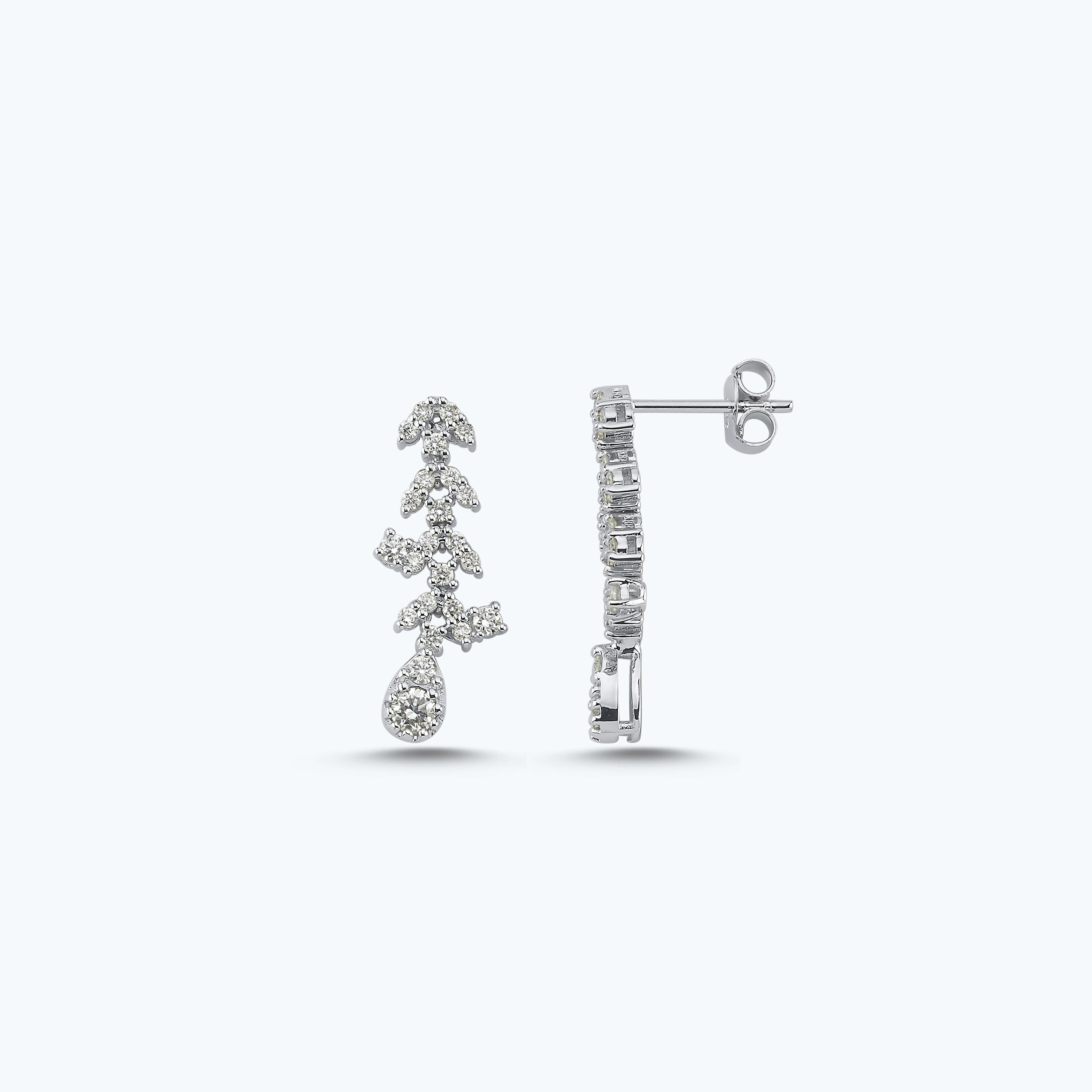 0.65 Karat Pırlanta Sallantılı Küpe