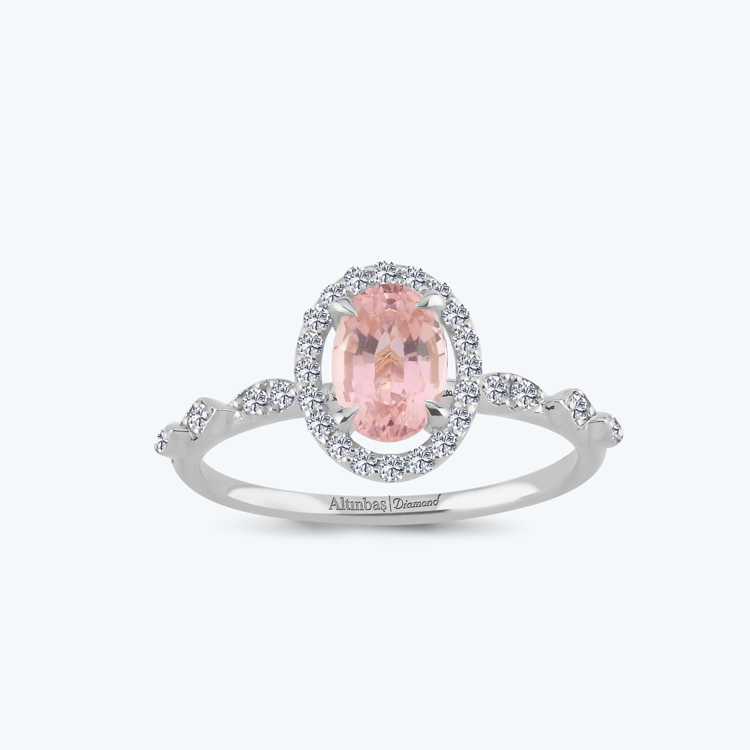 0.19 Karat Pırlanta Vintage Oval Yüzük