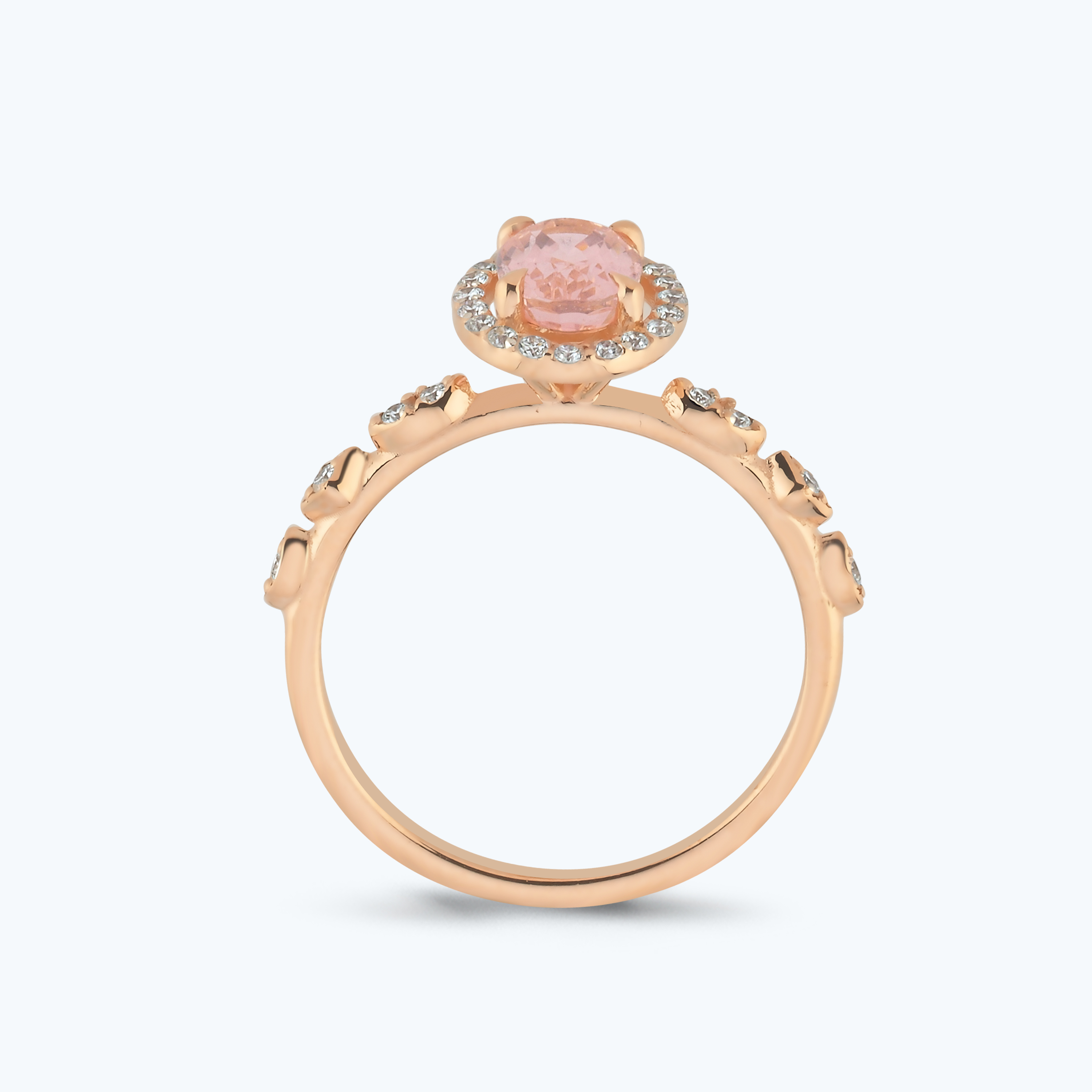 0.19 Karat Pırlanta Vintage Oval Yüzük