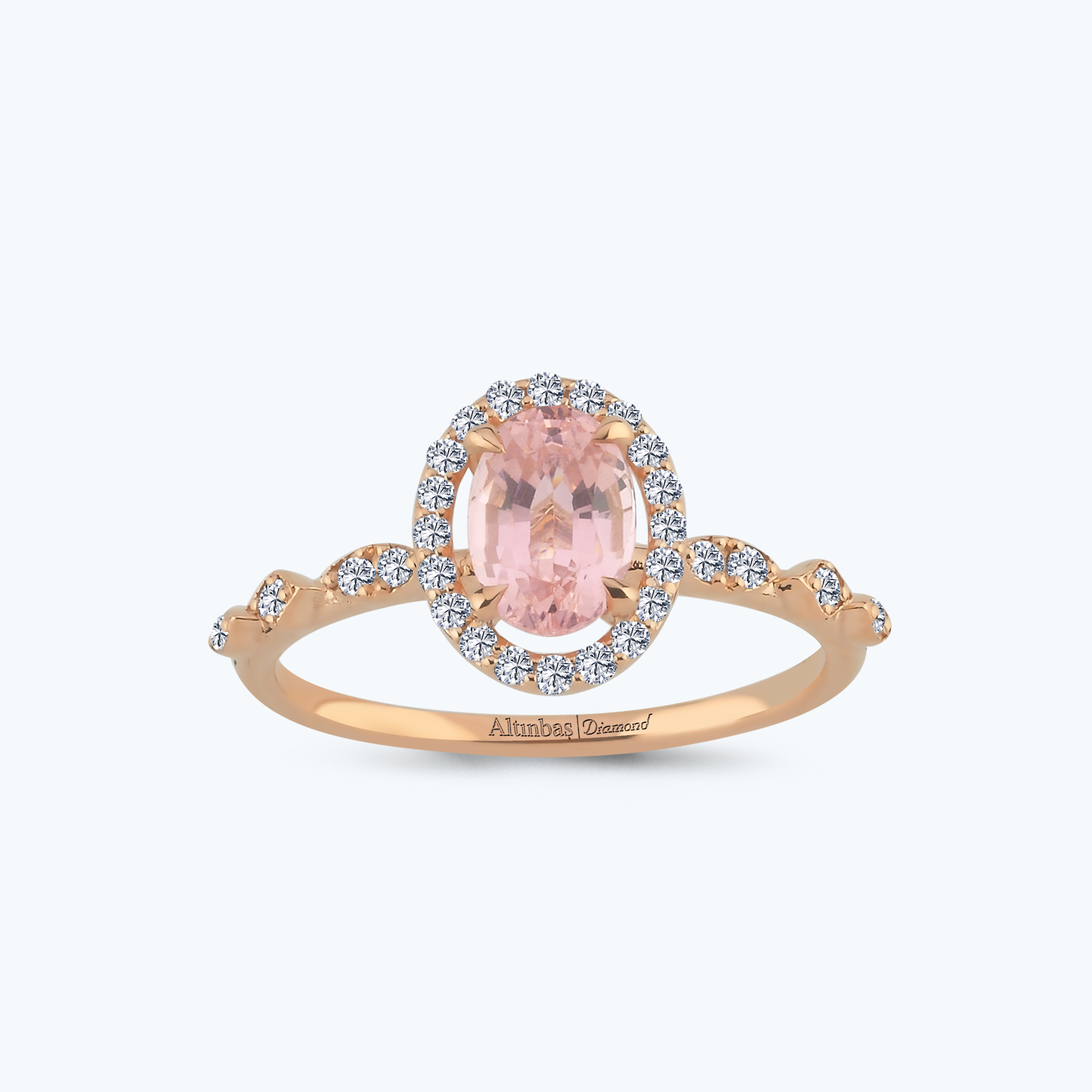 0.19 Karat Pırlanta Vintage Oval Yüzük