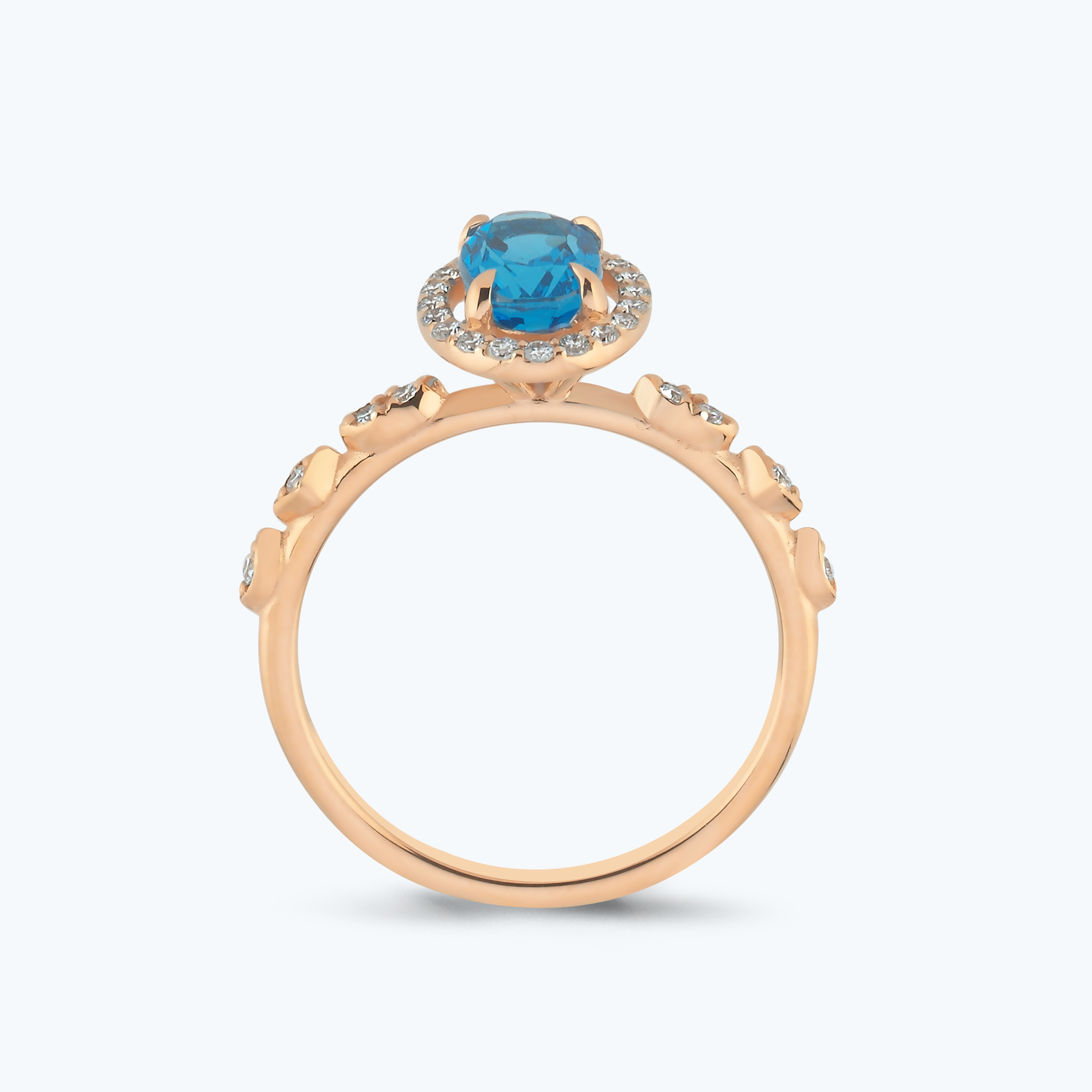 0.19 Karat Pırlanta Vintage Oval Yüzük