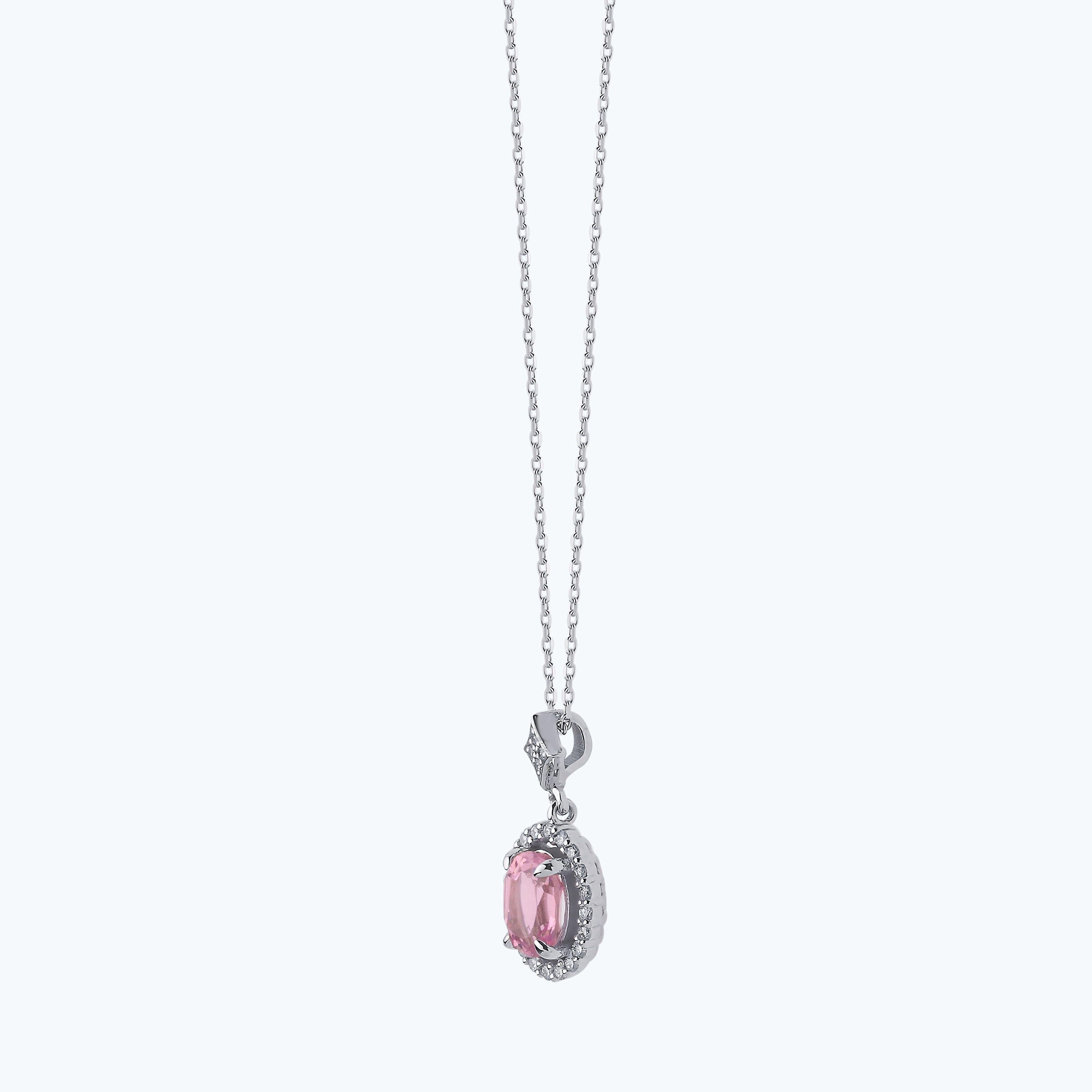 0.14 Karat Pırlanta Vintage Oval Kolye