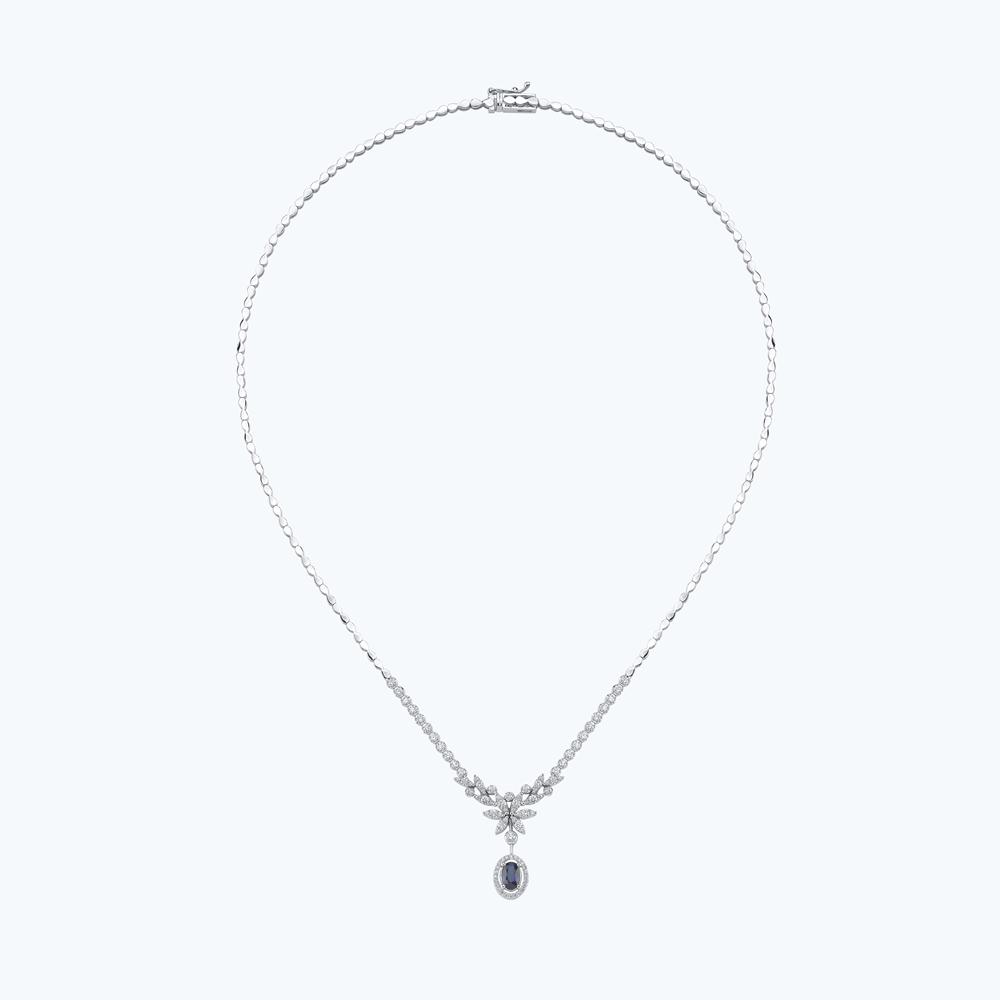 Pırlanta Safir Oval Gerdanlık
