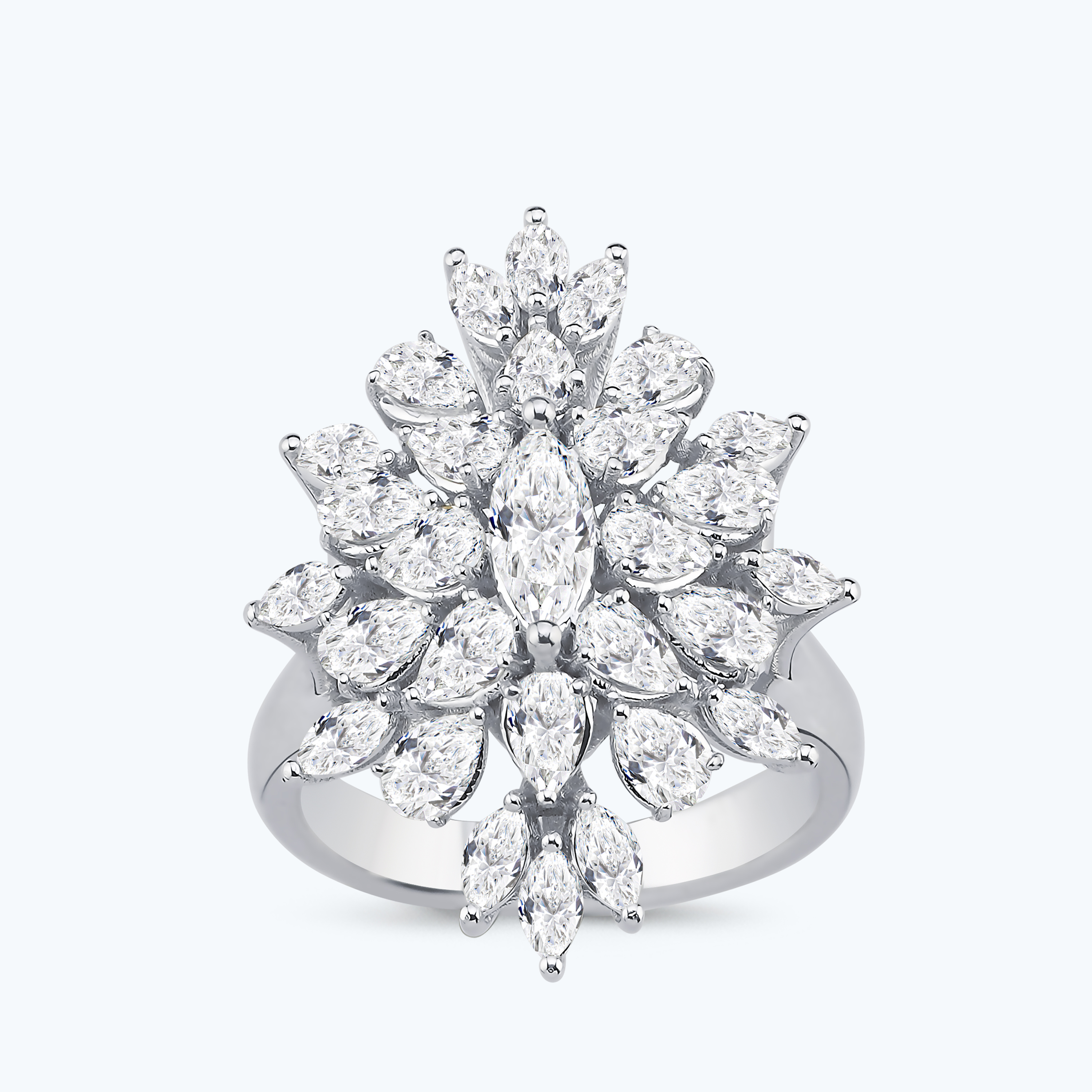 2.24 Karat Pırlanta Damla Taşlı Yüzük