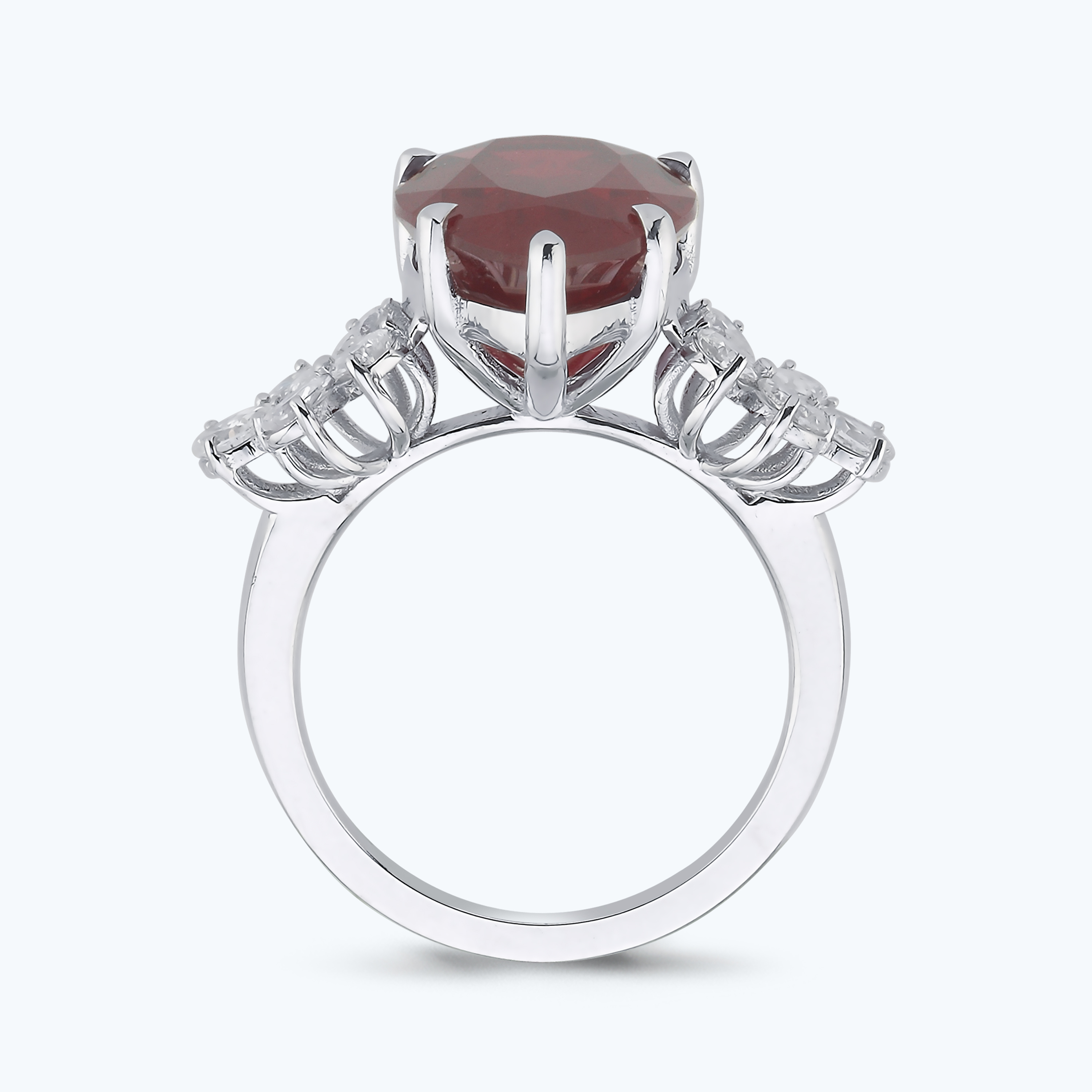 Pırlanta Yakut Damla Yüzük