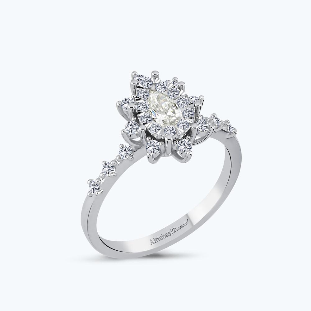 Pırlanta Lotus Çiçeği Yüzük