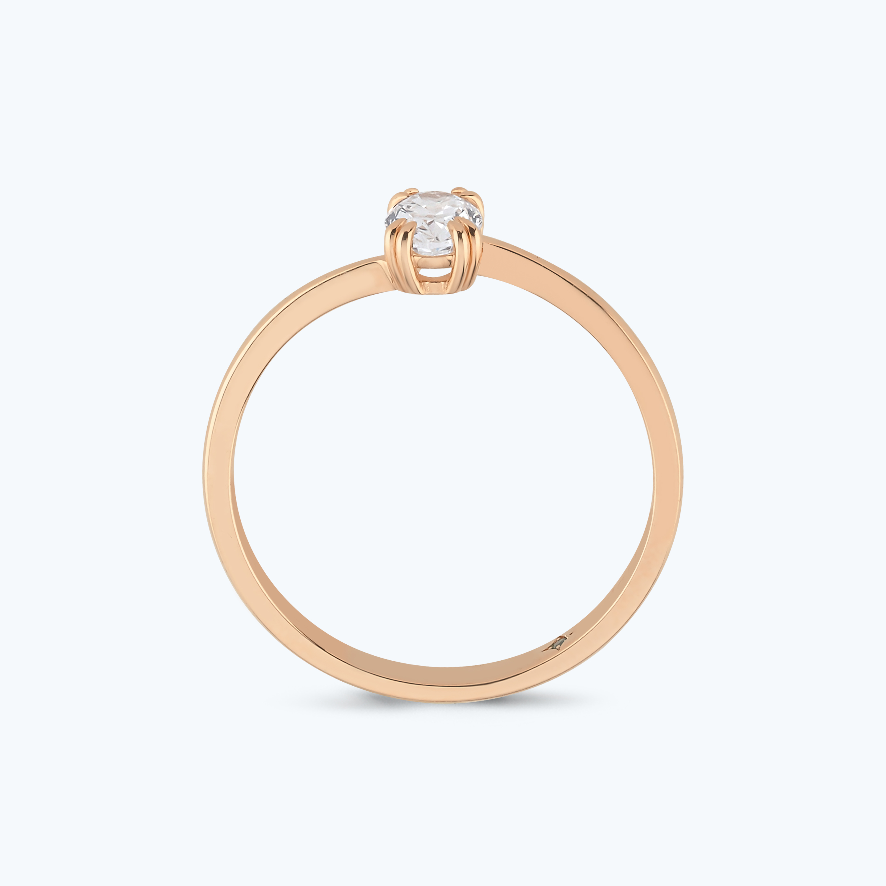 0.40 Karat Pırlanta Oval Tektaş Yüzük