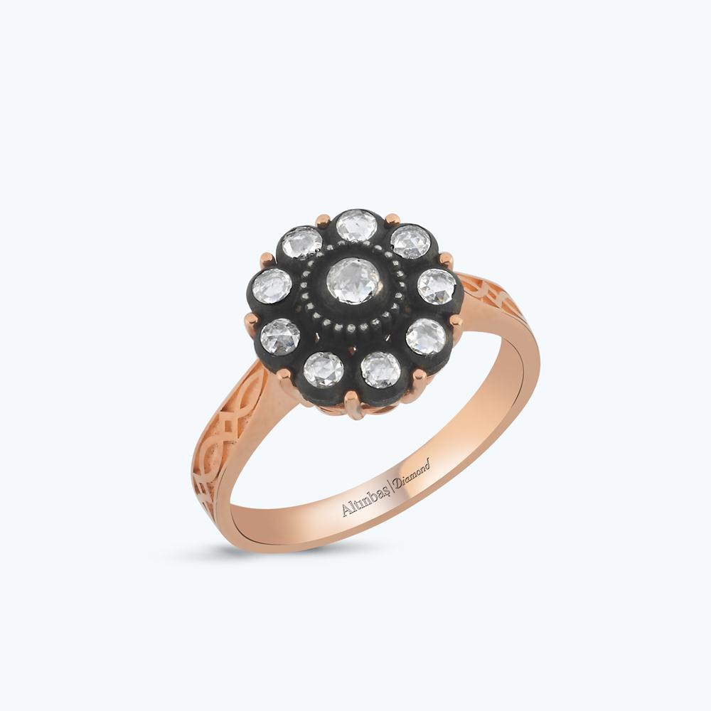 Elmas Çiçek Yüzük