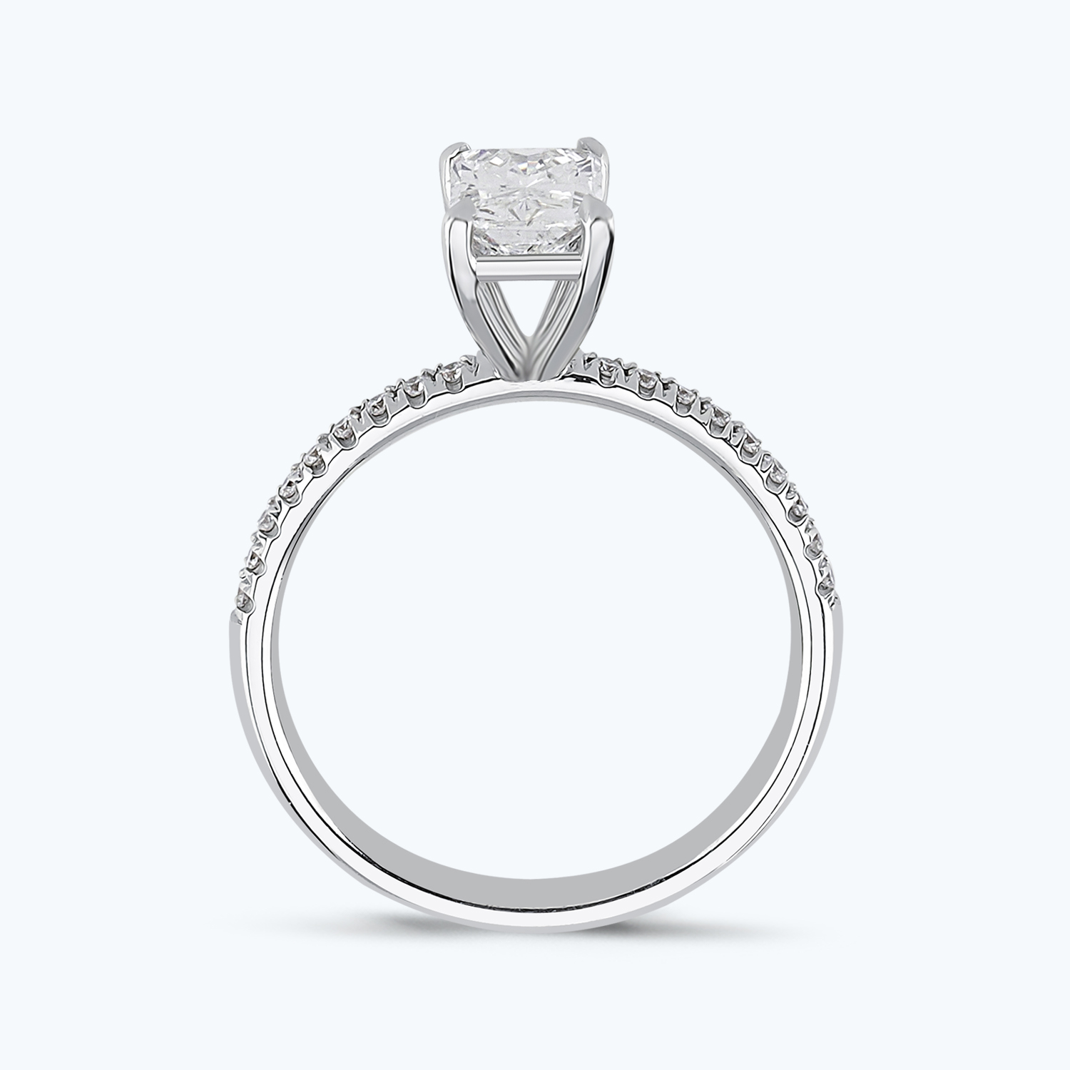 1.60 Karat Pırlanta Emerald Kesim Tektaş Yüzük