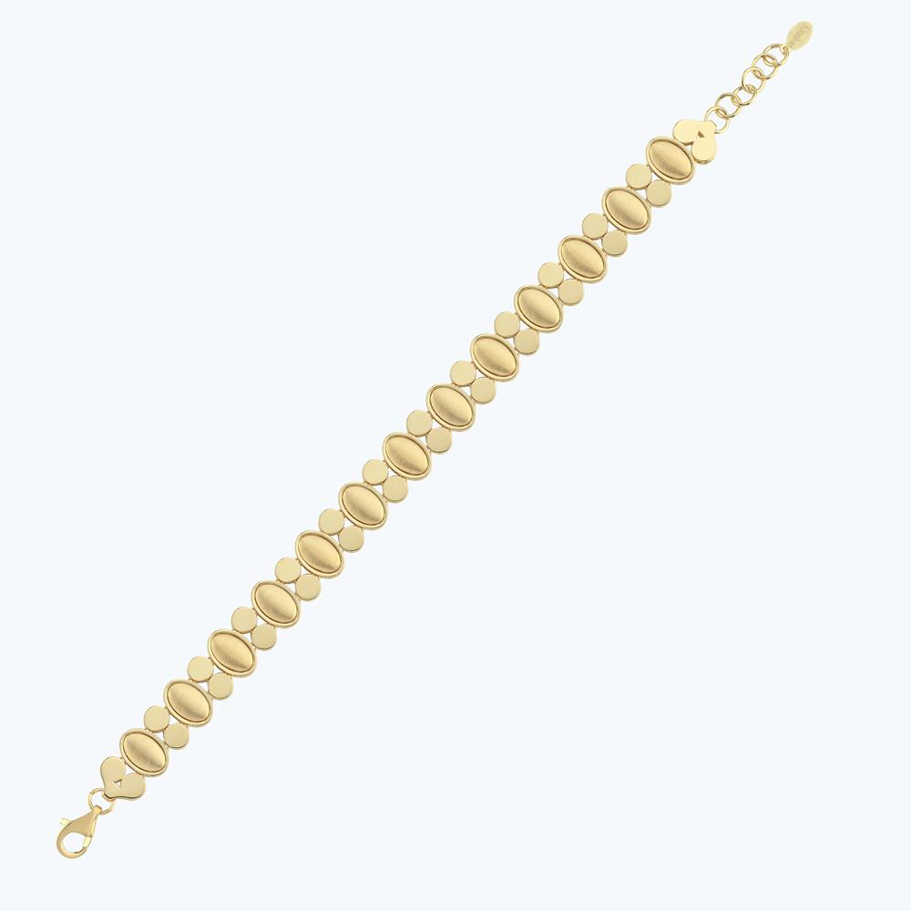 Altın Sıralı Oval Bileklik