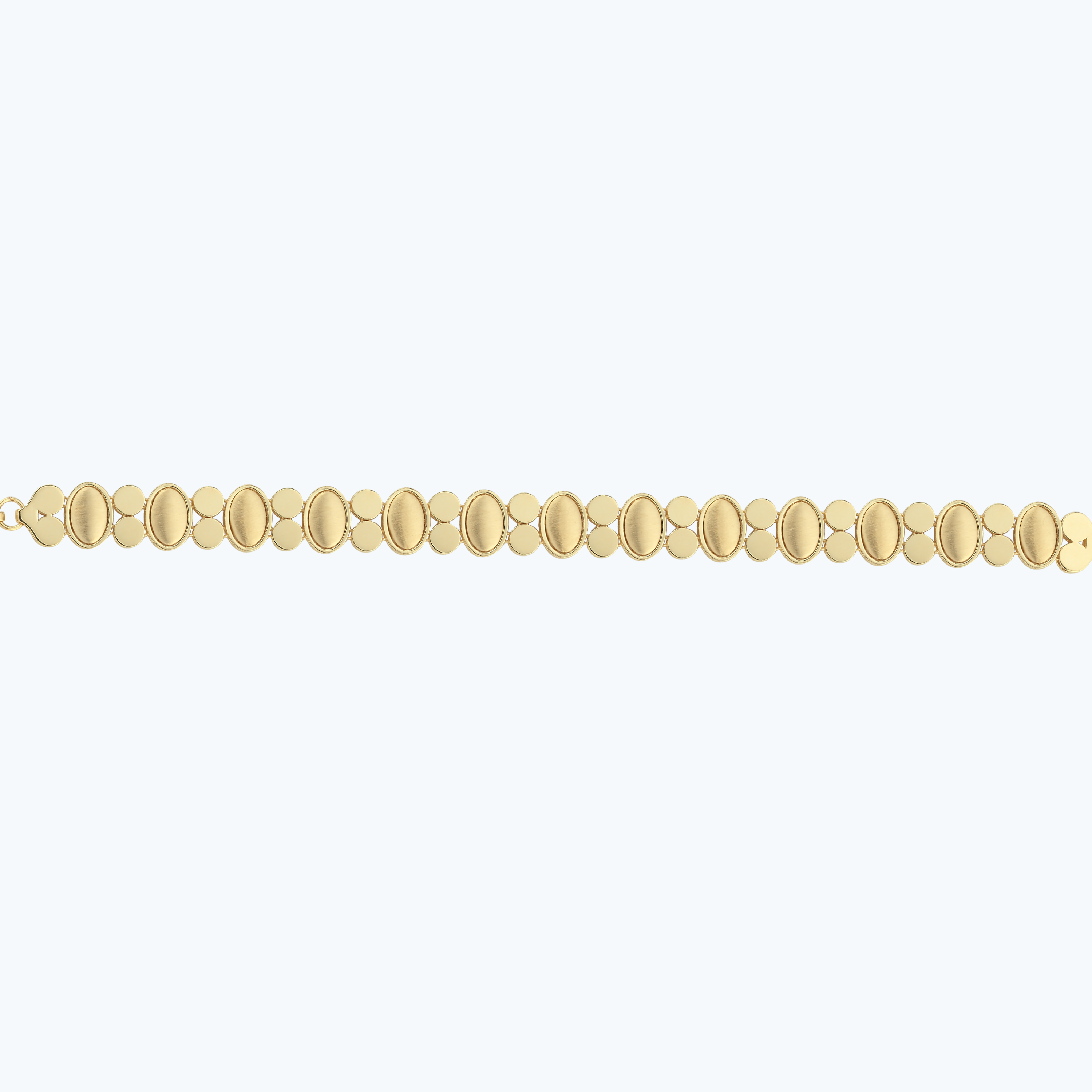 Altın Sıralı Oval Bileklik