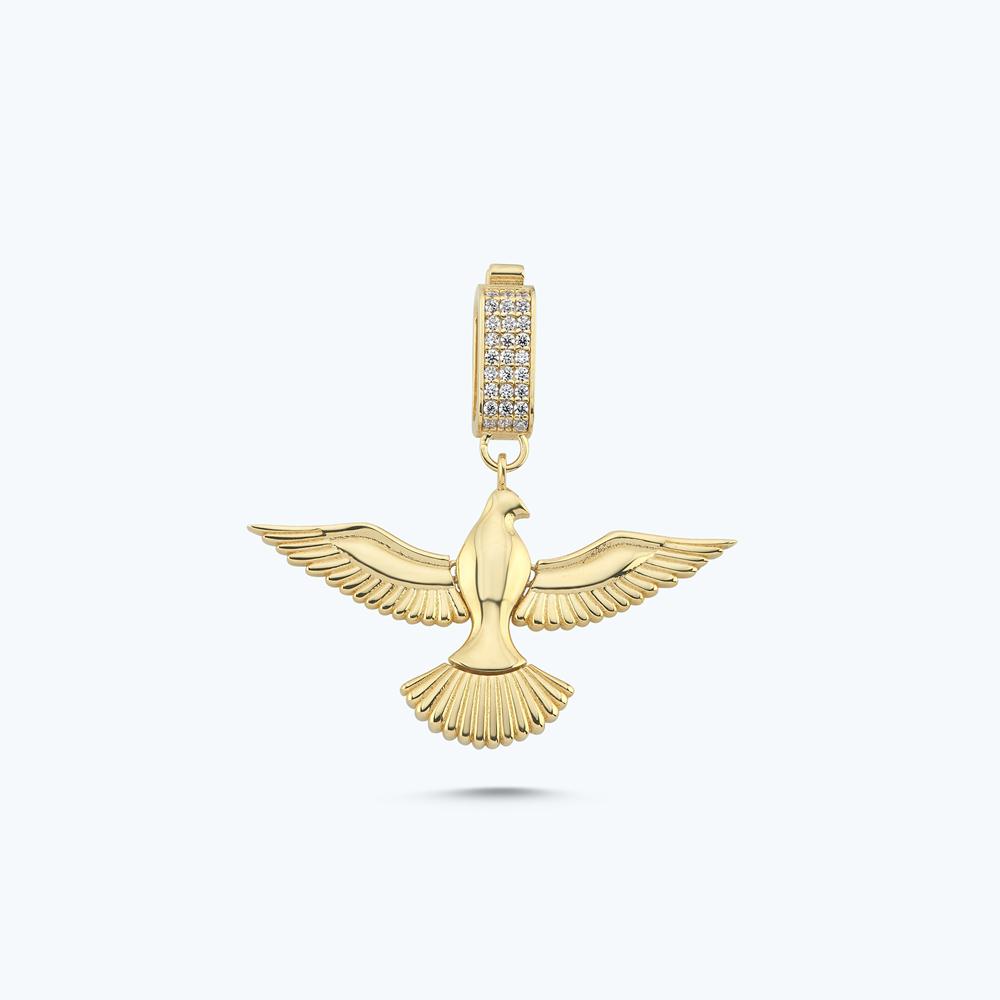 Altın Anka Kuşu Kolye Ucu