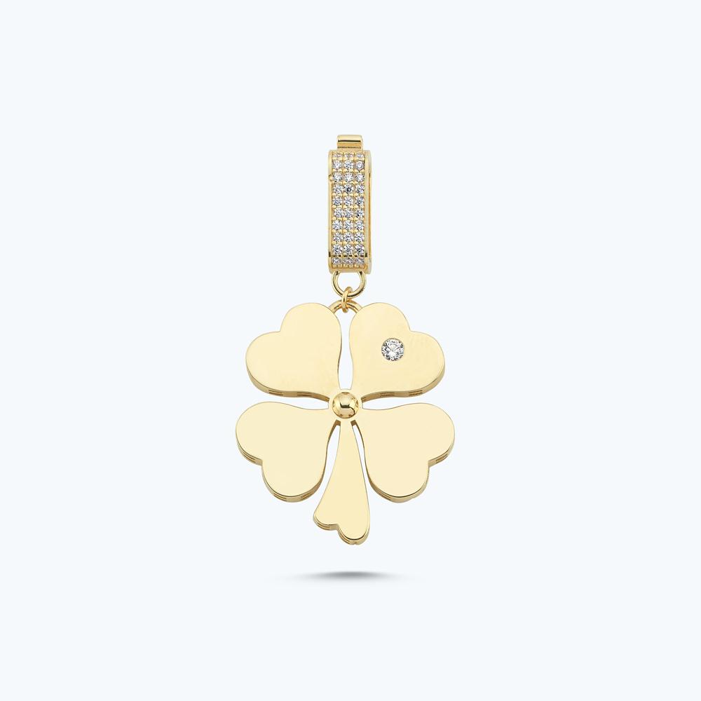 Altın Yonca Kolye Ucu