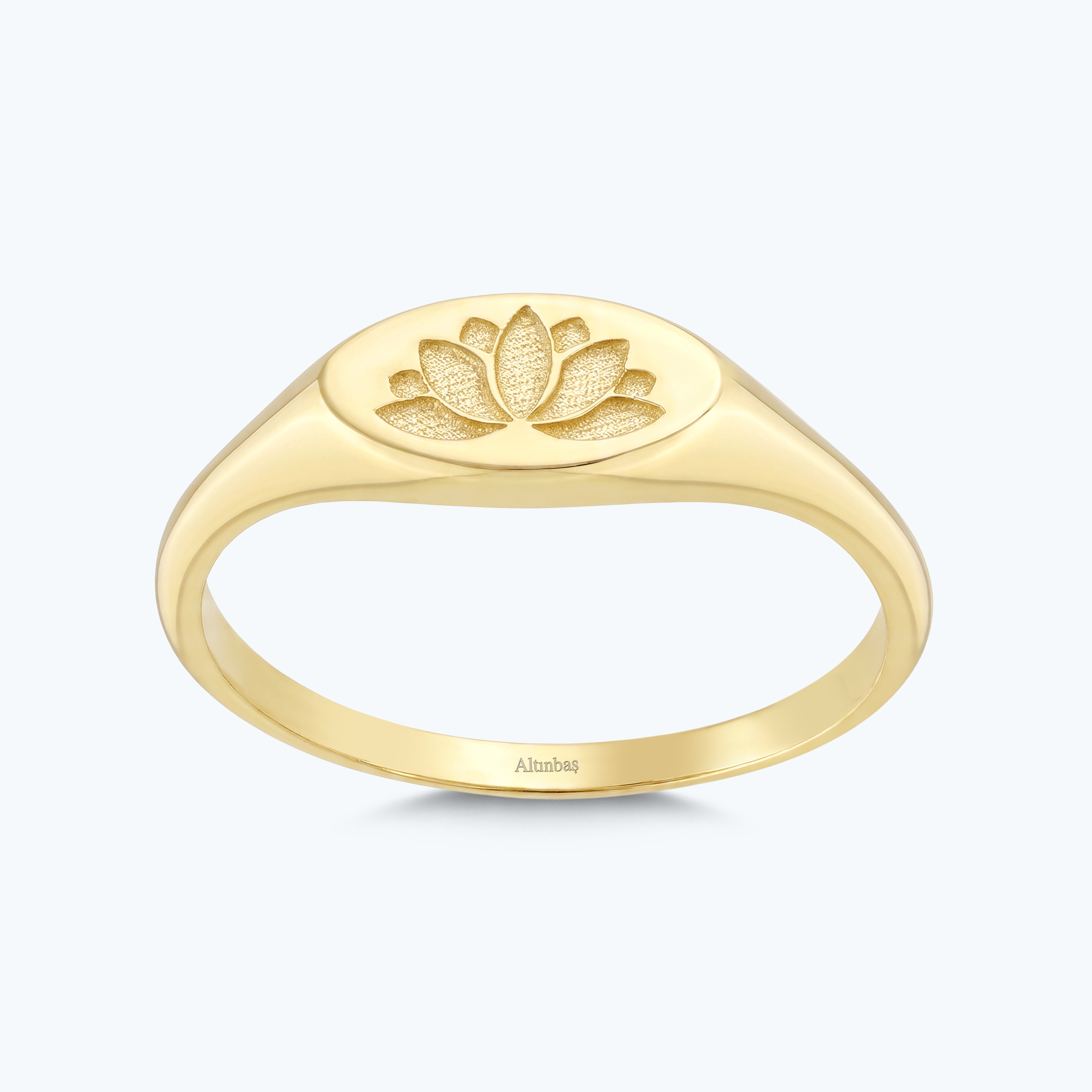 Altın Lotus Çiçeği Yüzük