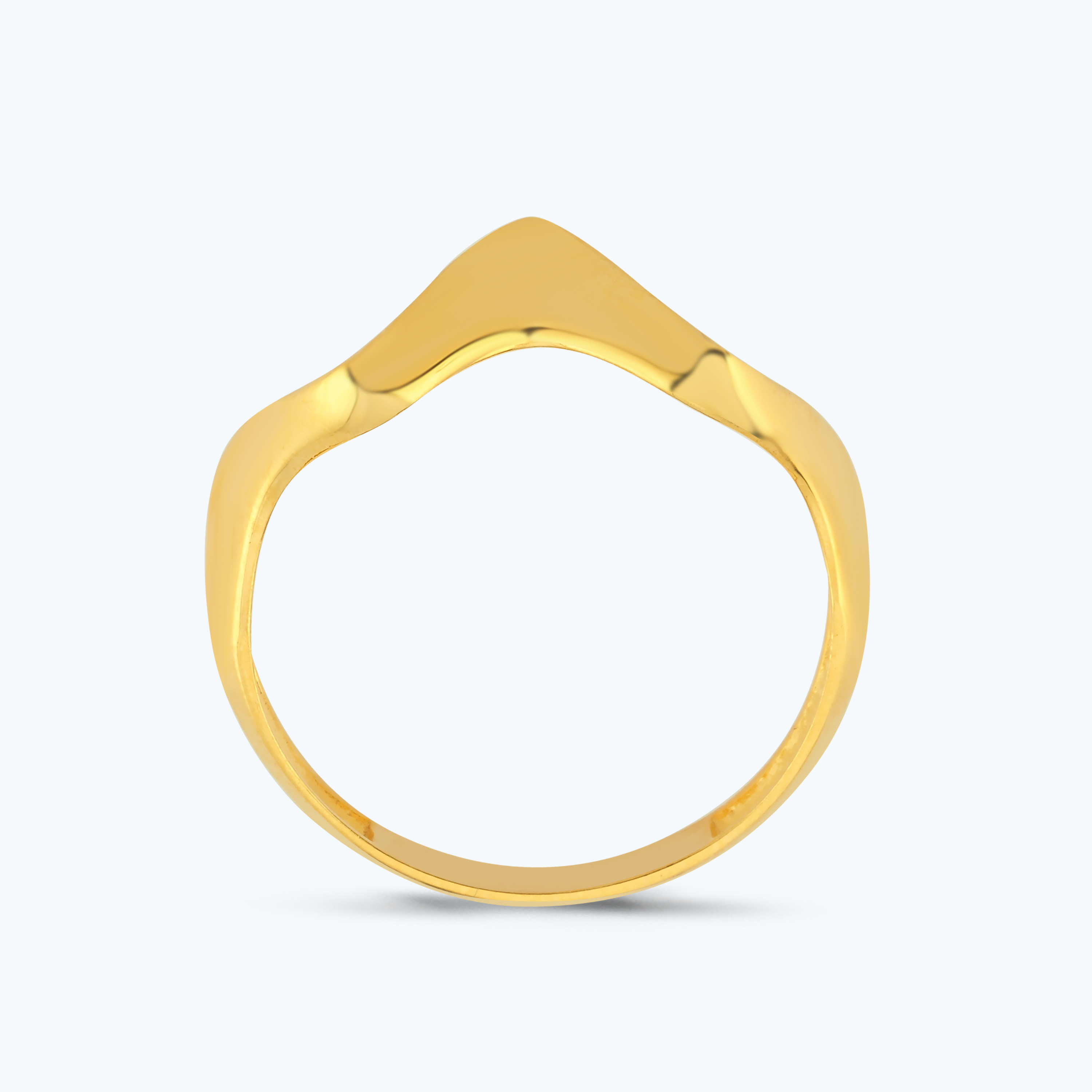 22 Ayar Altın Zikzak Yüzük