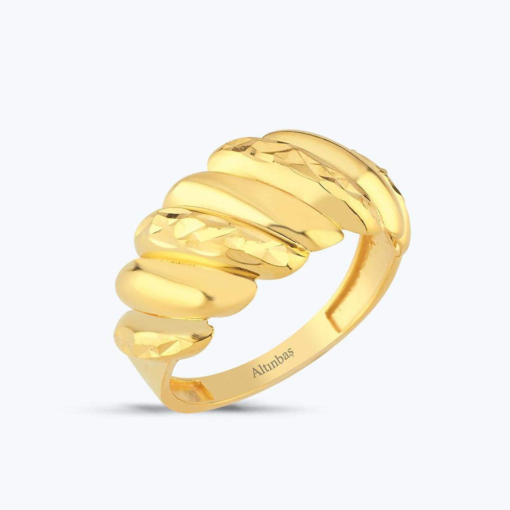 22 Ayar Altın Bombeli Yüzük