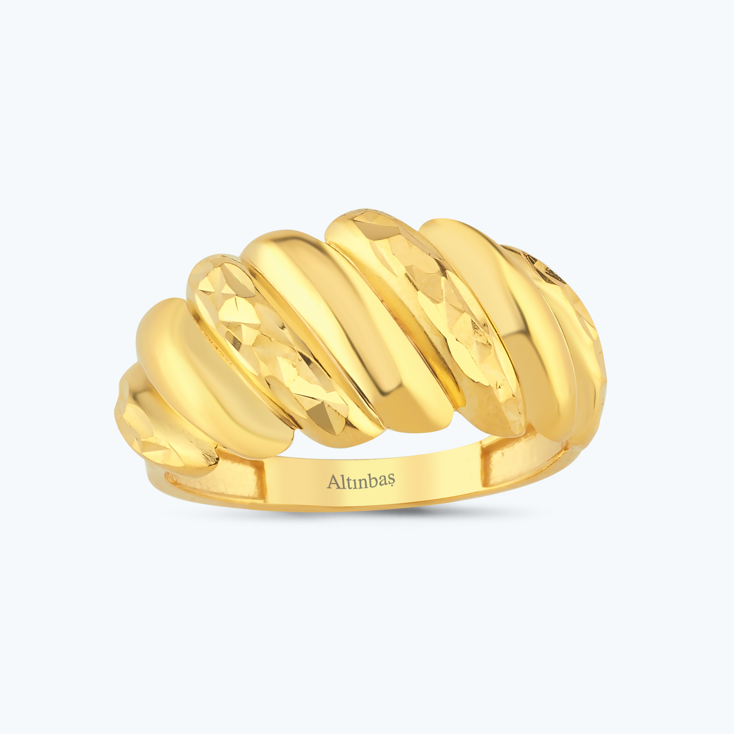 22 Ayar Altın Bombeli Yüzük