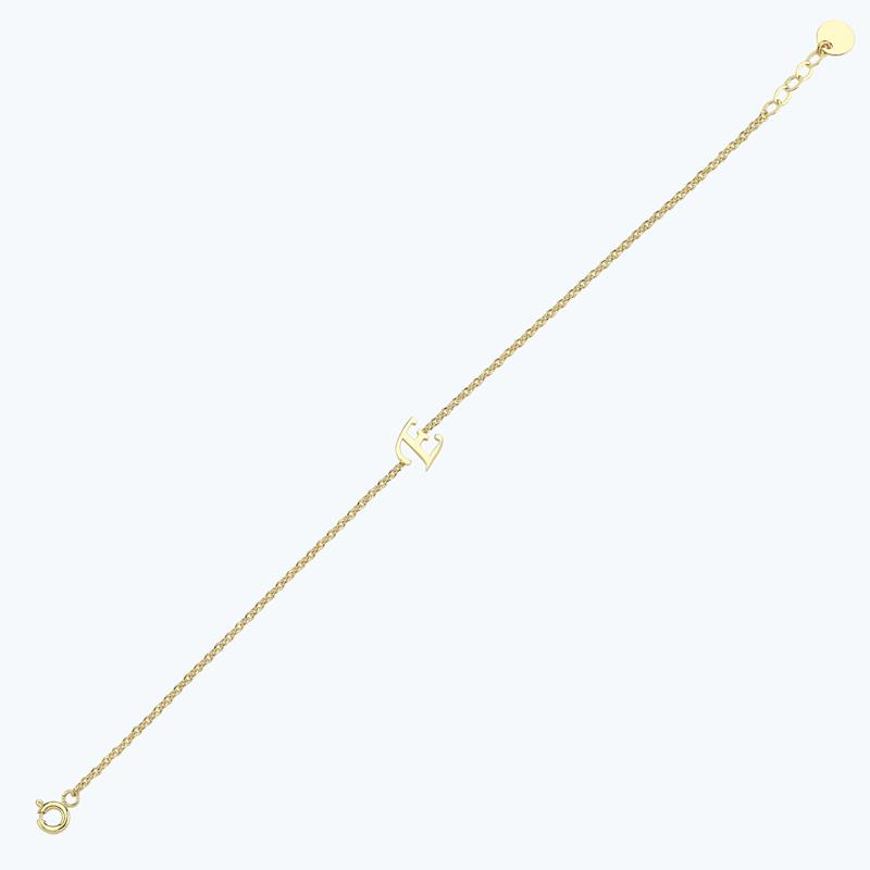 Altın E Harfi Bileklik