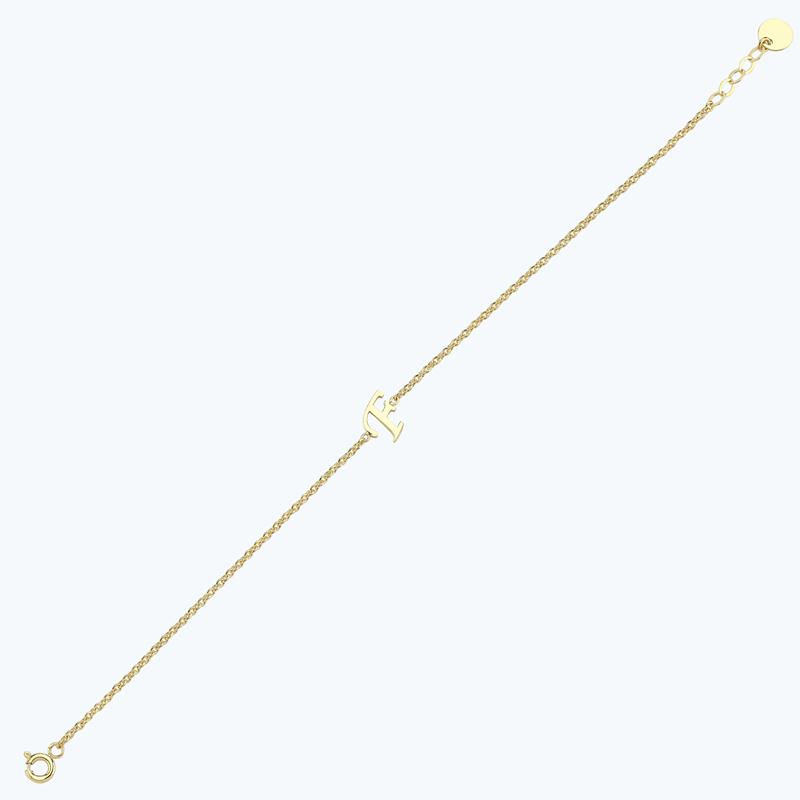 Altın F Harfi Bileklik