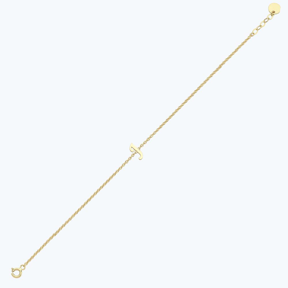 Altın J Harfi Bileklik