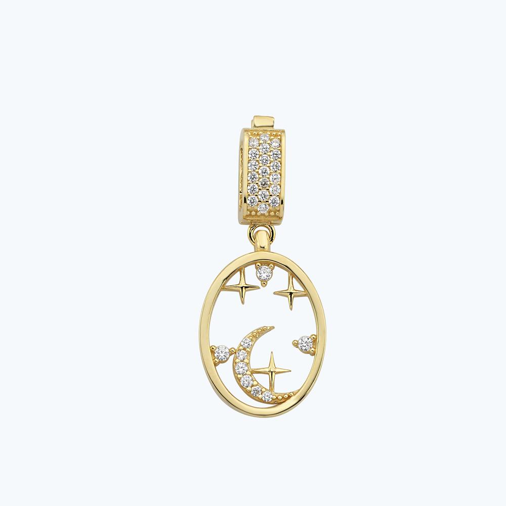 Altın Ay Kolye Ucu
