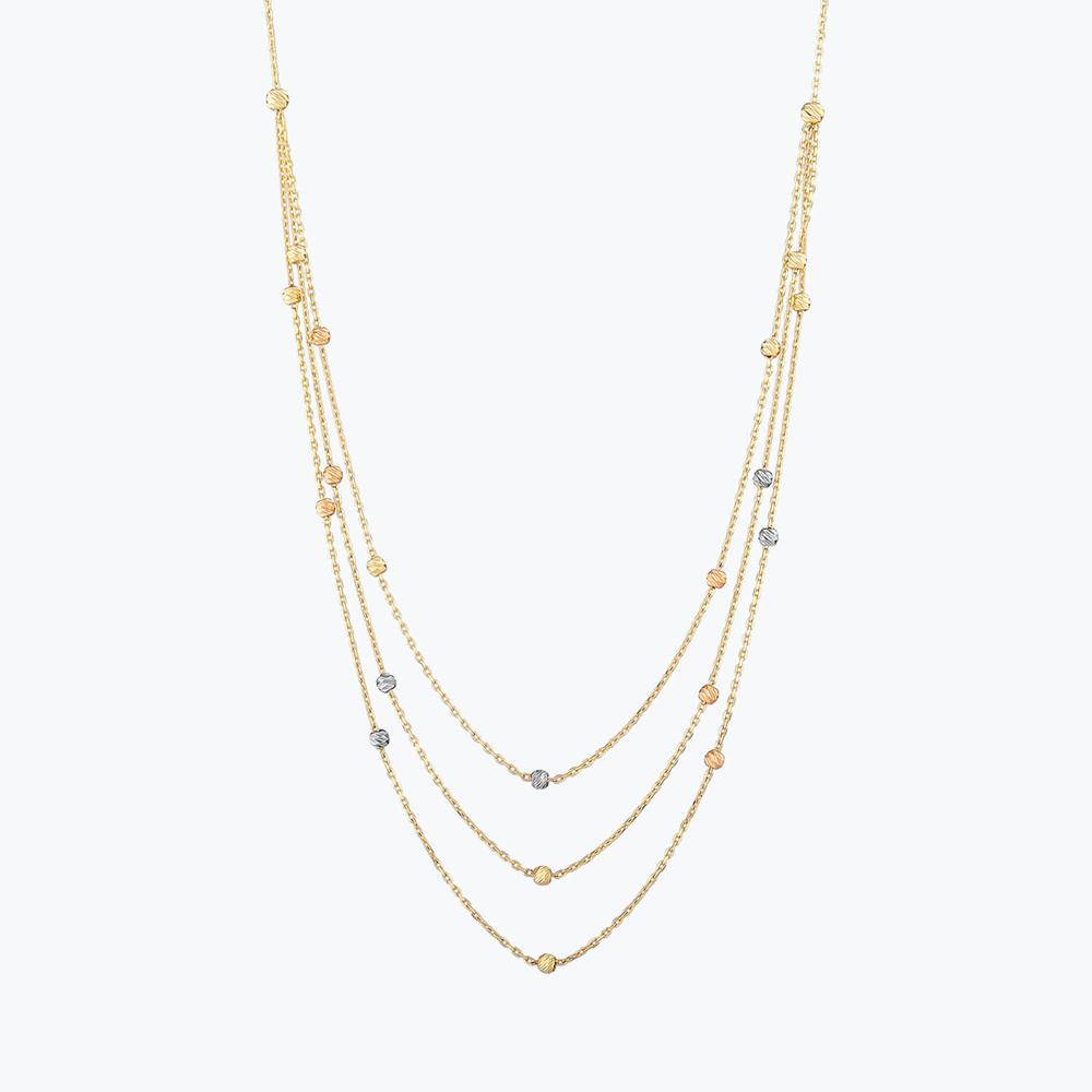 Üç Zincirli Altın Kolye