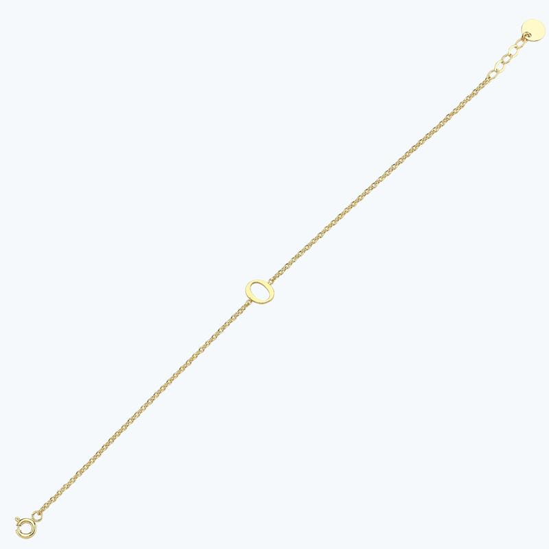 Altın O Harfi Bileklik