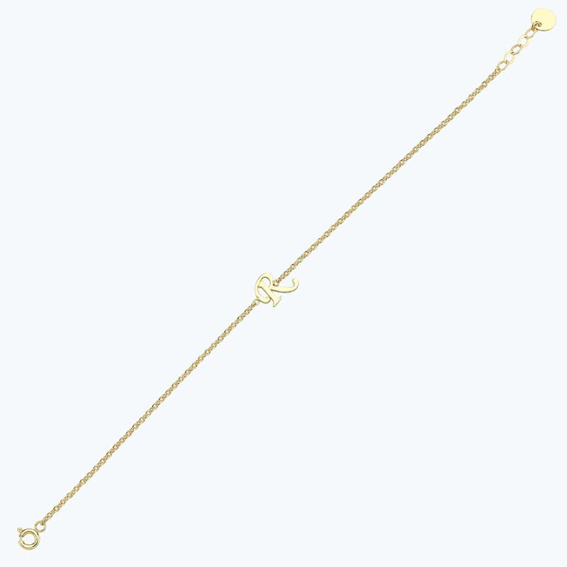 Altın R Harfi Bileklik