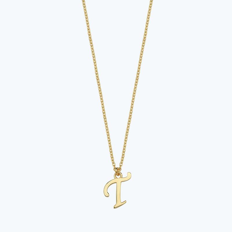 Altın T Harfi Kolye