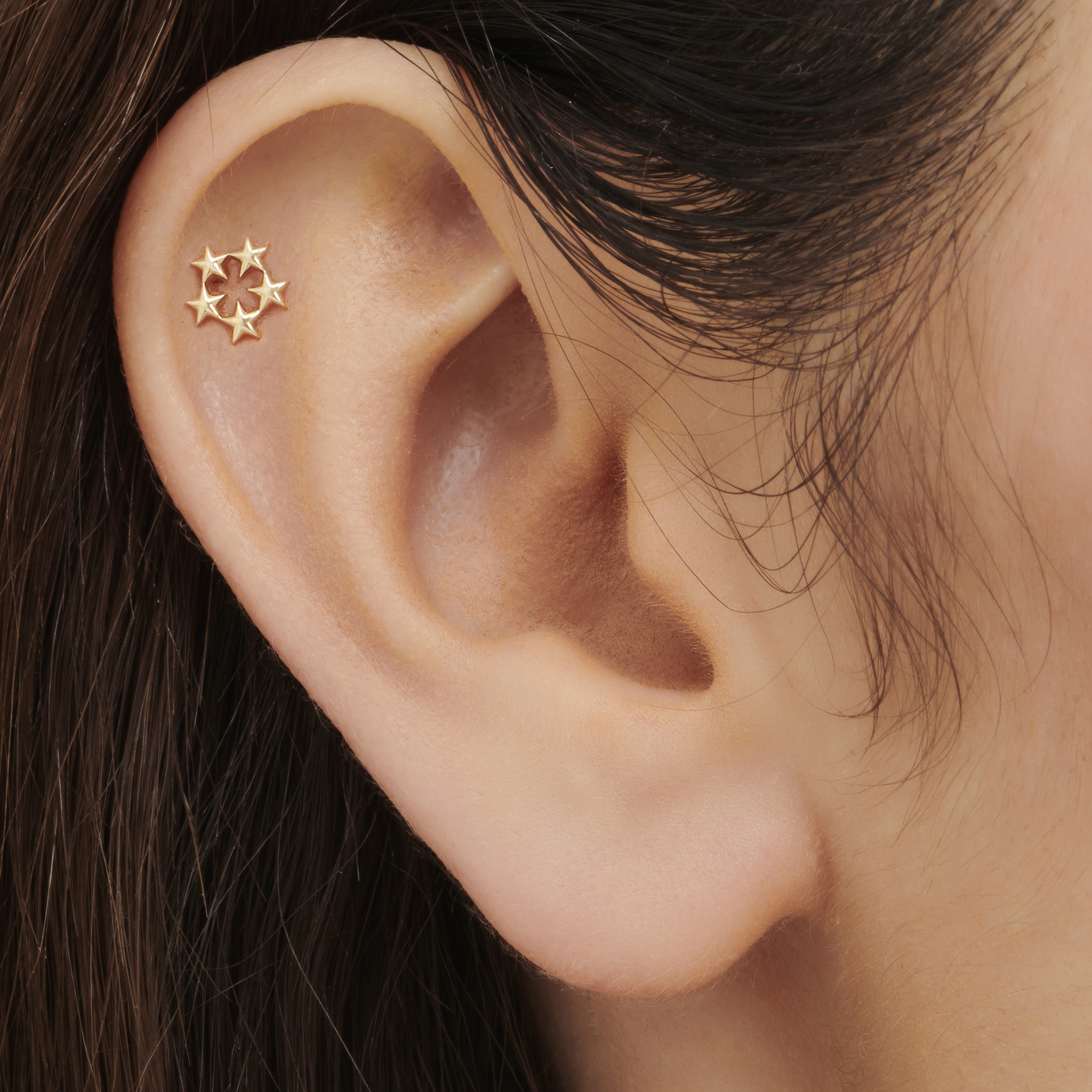 Altın Tragus Yıldız Piercing