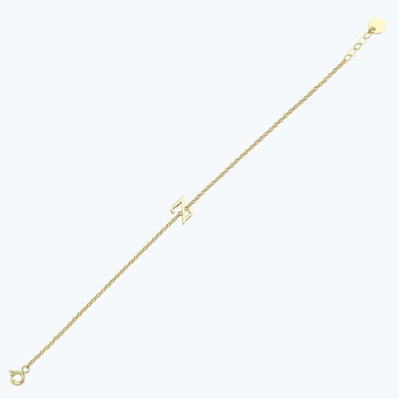 Altın Z Harfi Bileklik